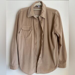 Princess Polly Tan Corduroy Shirt